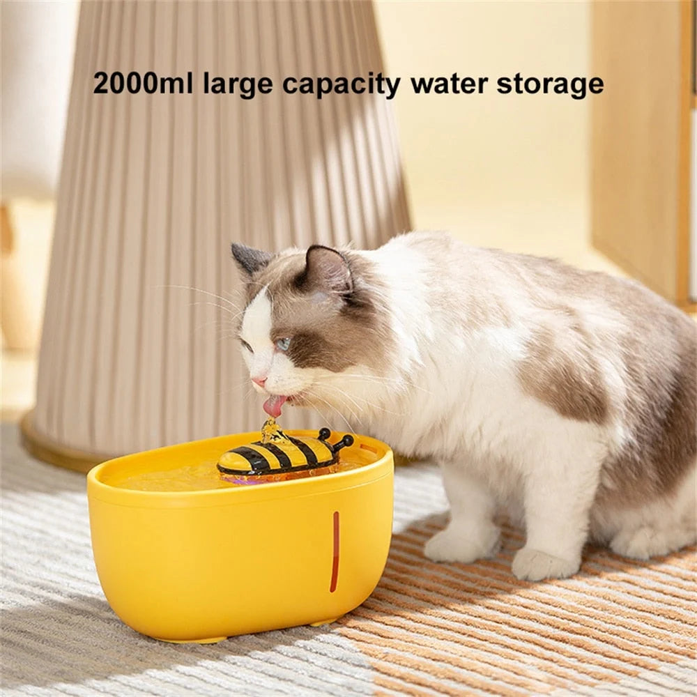 Pet Water Fountain Automatic Flow Built-In Filtration