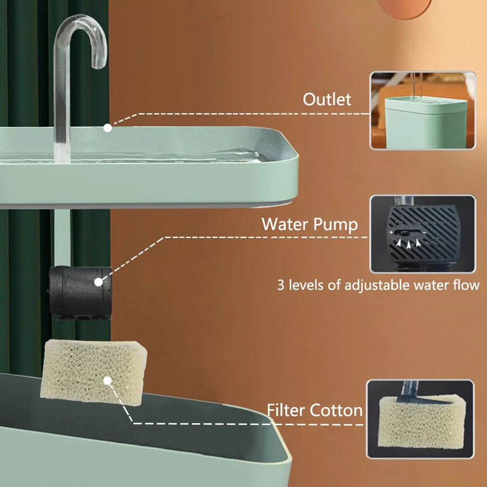 Pet Water Fountain Ultra-Quiet Triple Filtration