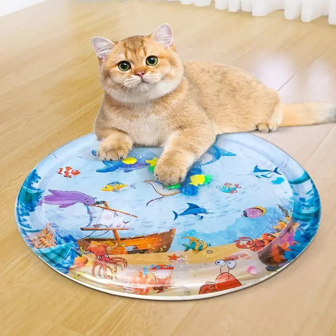 Pet Water Play Mat Interactive Water Features Easy-Clean PVC