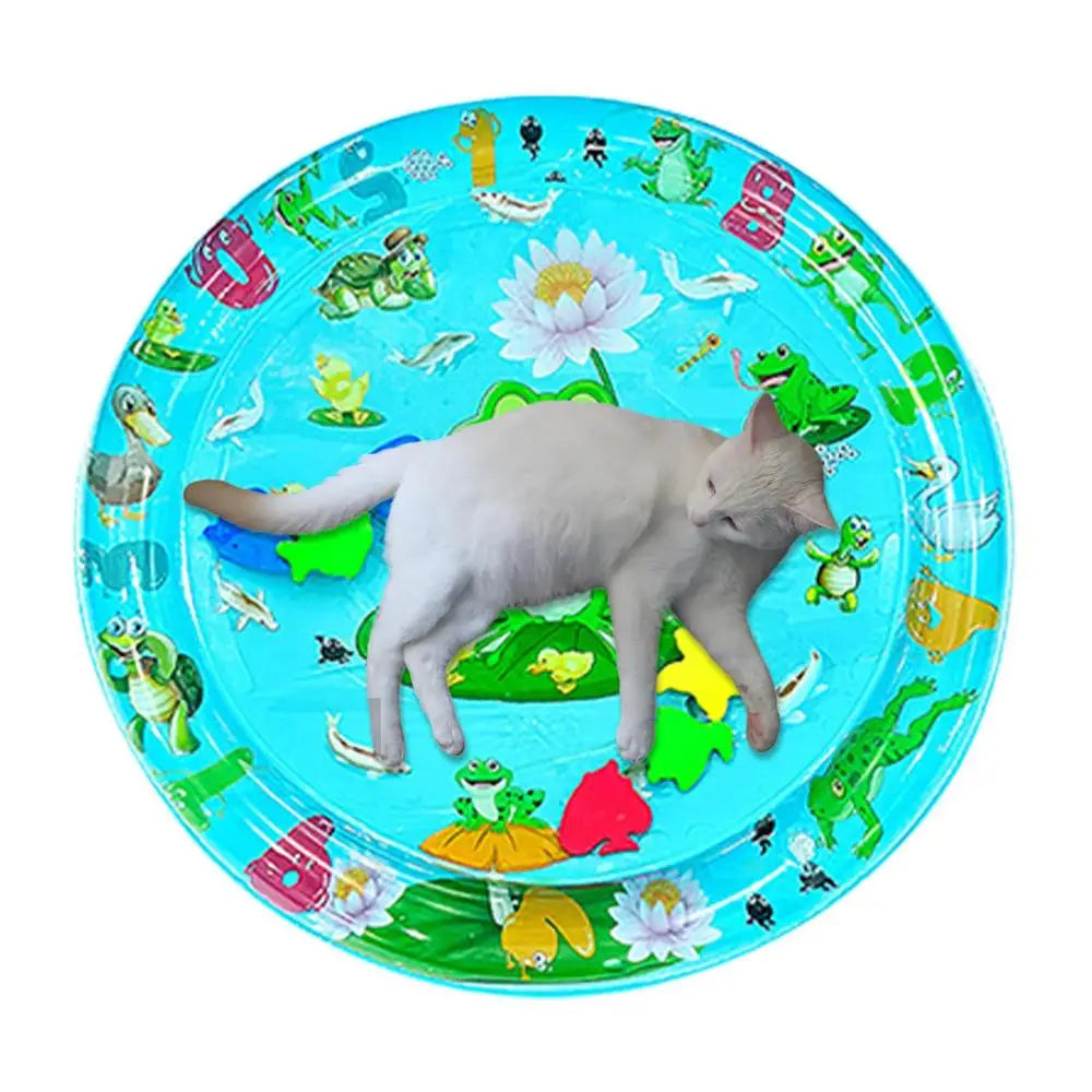 Pet Water Play Mat Interactive Water Features Easy-Clean PVC
