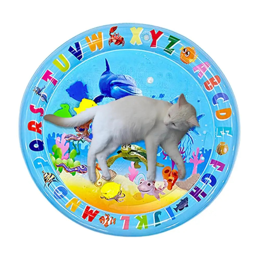 Pet Water Play Mat Interactive Water Features Easy-Clean PVC