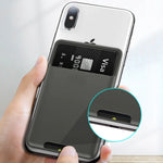 Phone Card Holder Silicone Adhesive Bottom-Access Slot