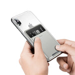 Phone Card Holder Silicone Adhesive Bottom-Access Slot