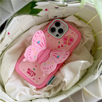 Phone Case 3D Butterfly Shockproof Built-In Kickstand
