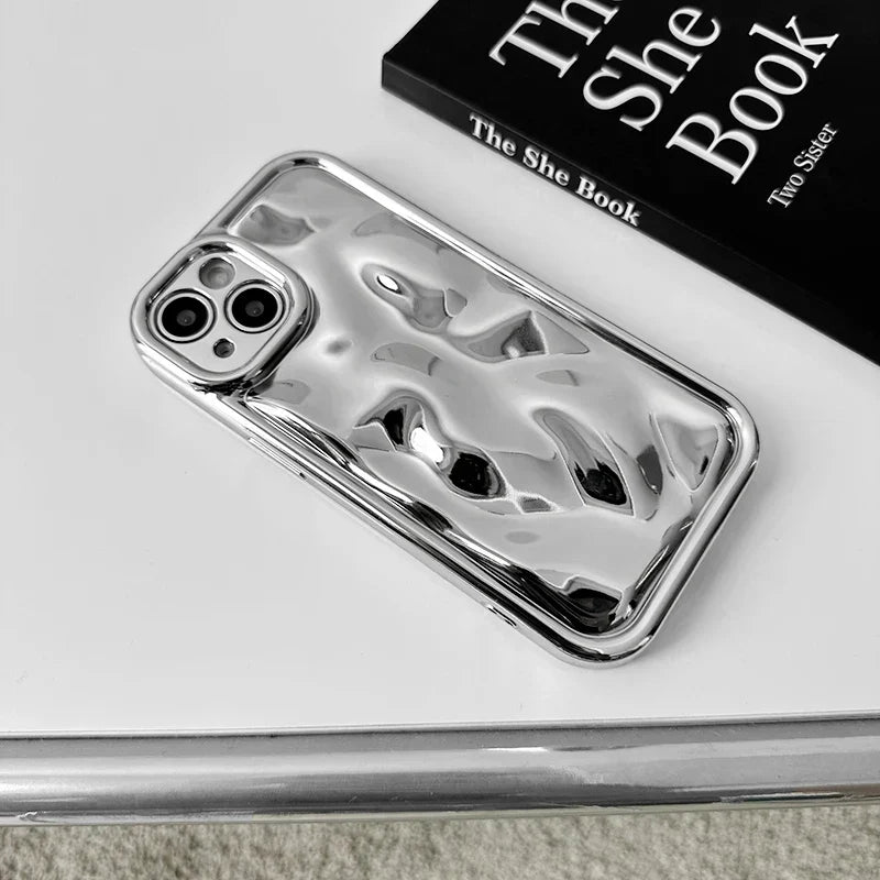 Phone Case 3D Lunar Crater Texture Soft Grip Anti-Scratch