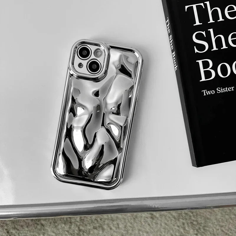 Phone Case 3D Lunar Crater Texture Soft Grip Anti-Scratch