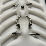 Phone Case 3D-Printed Ribcage Design Metallic Piercing Details Slim Fit