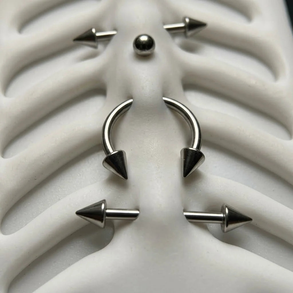 Phone Case 3D-Printed Ribcage Design Metallic Piercing Details Slim Fit