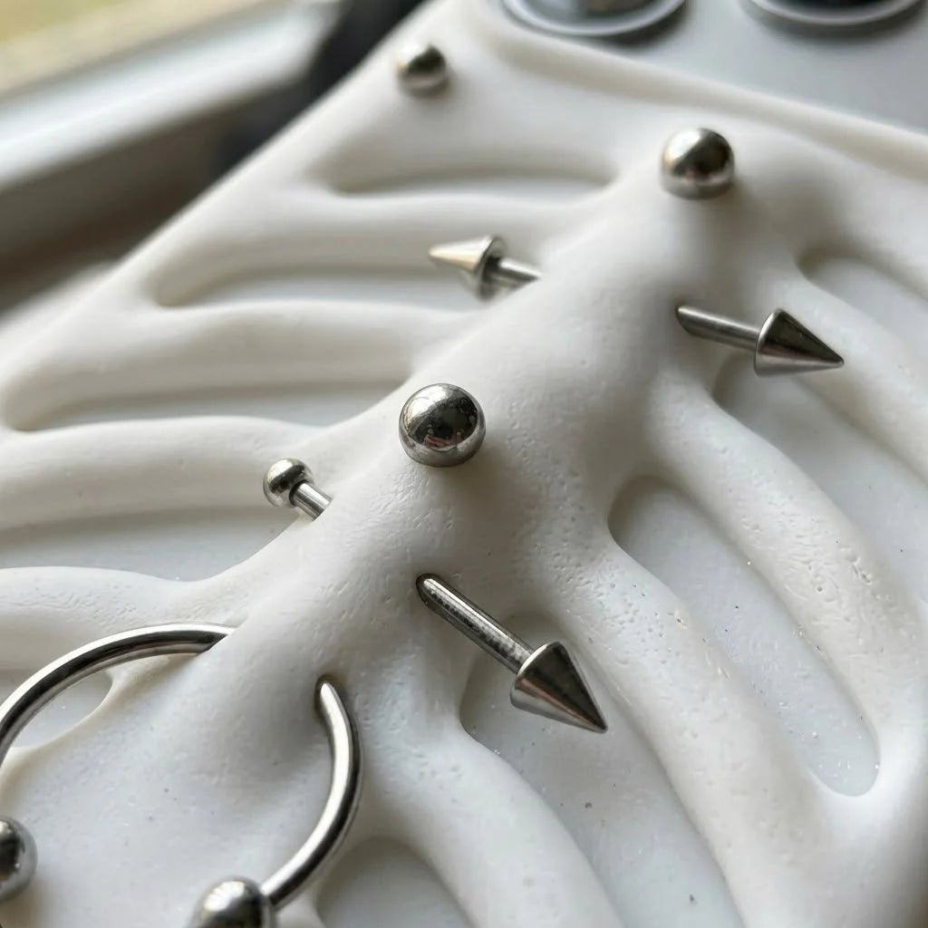 Phone Case 3D-Printed Ribcage Design Metallic Piercing Details Slim Fit