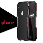 Phone Case Aluminum Frame Clear Back Wireless Charging