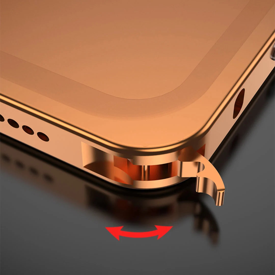 Phone Case Aluminum Frame Shockproof MagSafe Compatible