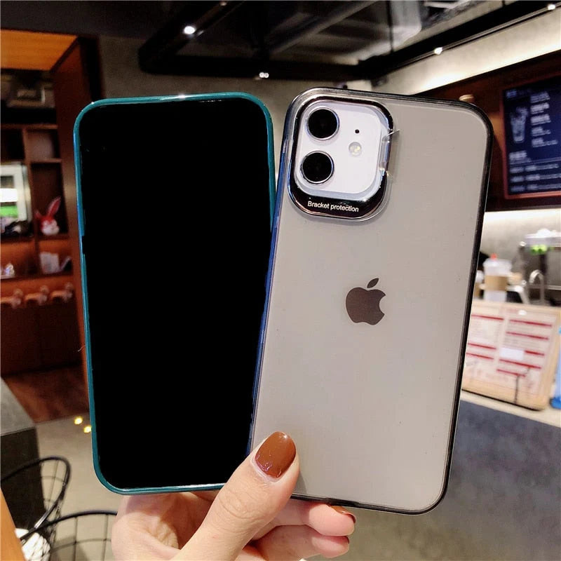 Phone Case Clear Acrylic Impact-Resistant Soft Bumper