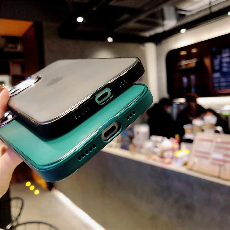 Phone Case Clear Acrylic Impact-Resistant Soft Bumper