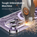 Phone Case Clear Geometric Magnetic Wireless Charging Compatible