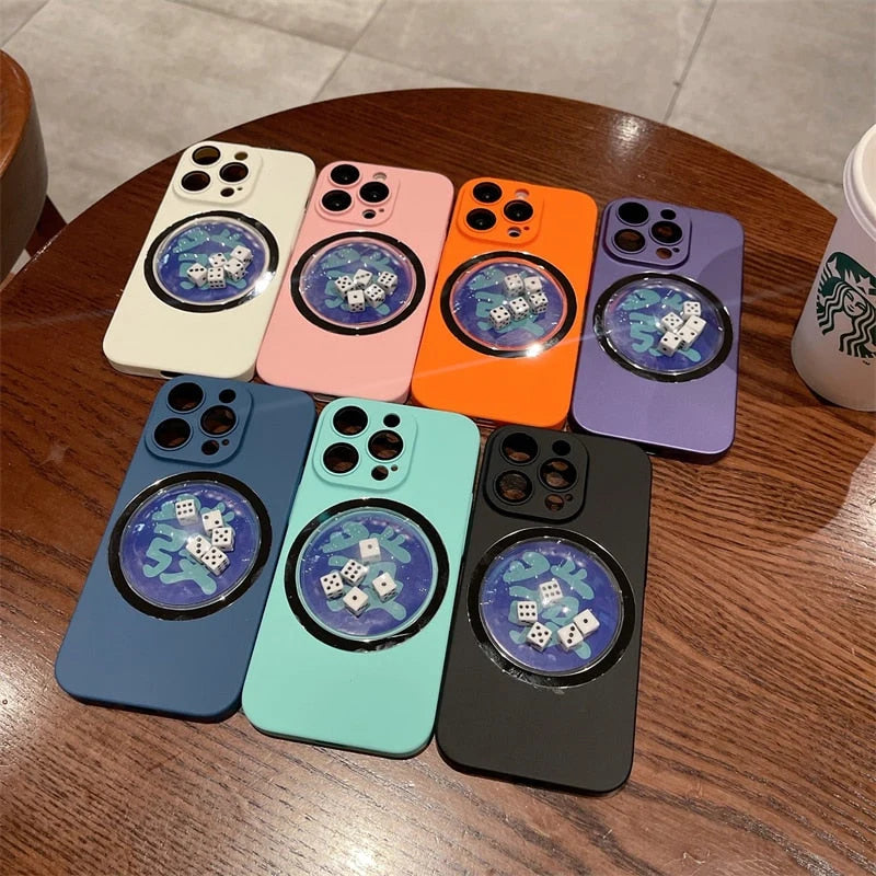 Phone Case Colorful Dice Game Design Scratch-Resistant Anti-Fingerprint