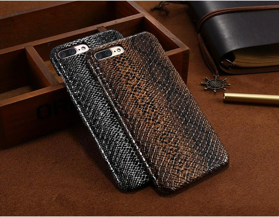 Phone Case Crocodile & Snake Pattern Slim PU Leather Dirt-Resistant