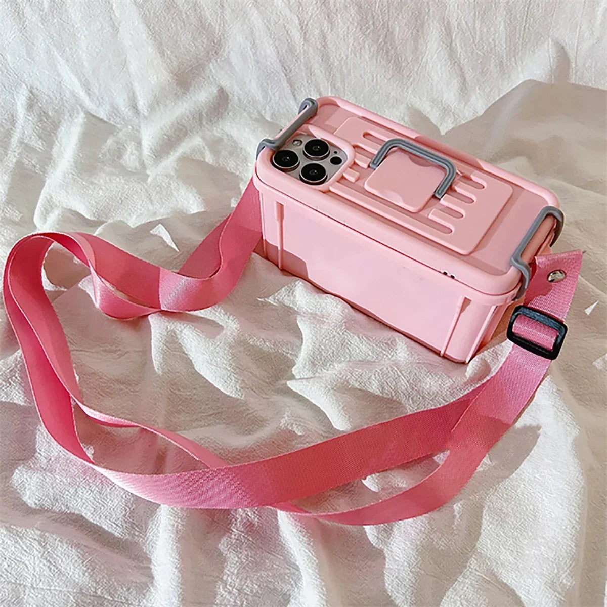 Phone Case Crossbody Silicone Detachable Lanyard Compact Storage