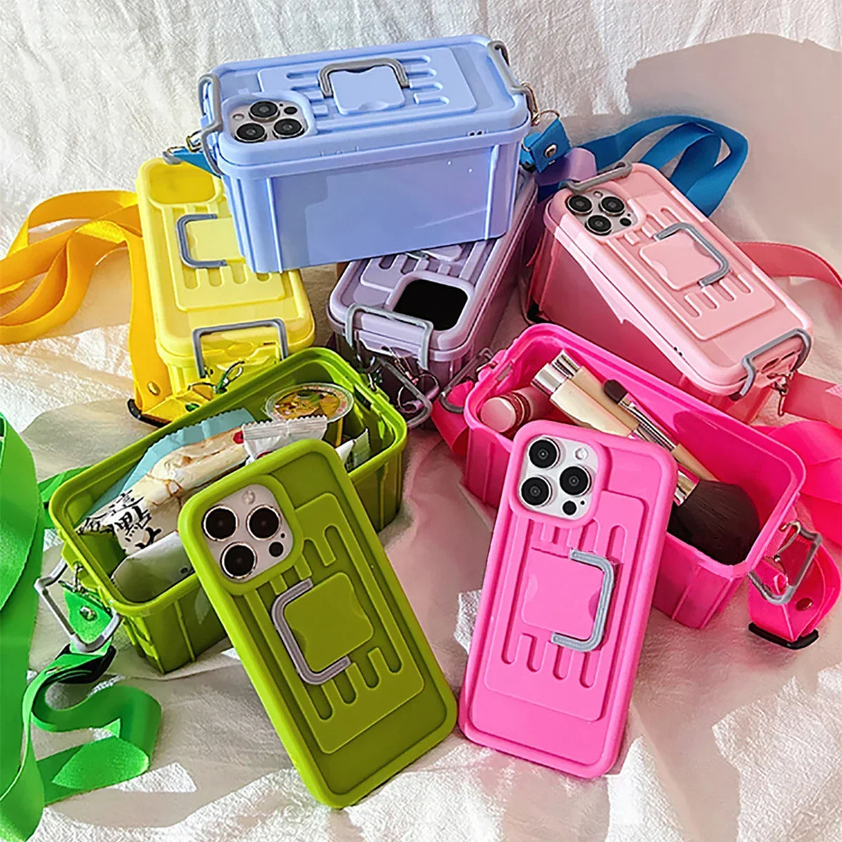 Phone Case Crossbody Silicone Detachable Lanyard Compact Storage