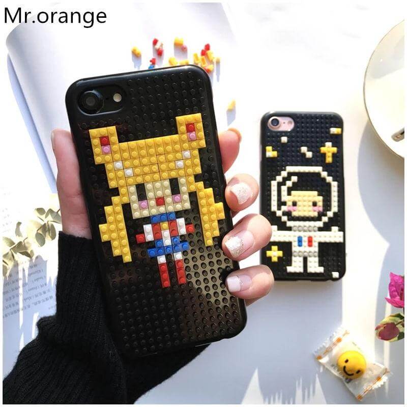 Phone Case Cute Block Design Anti-Knock Protection iPhone 6 and 7 Compatible
