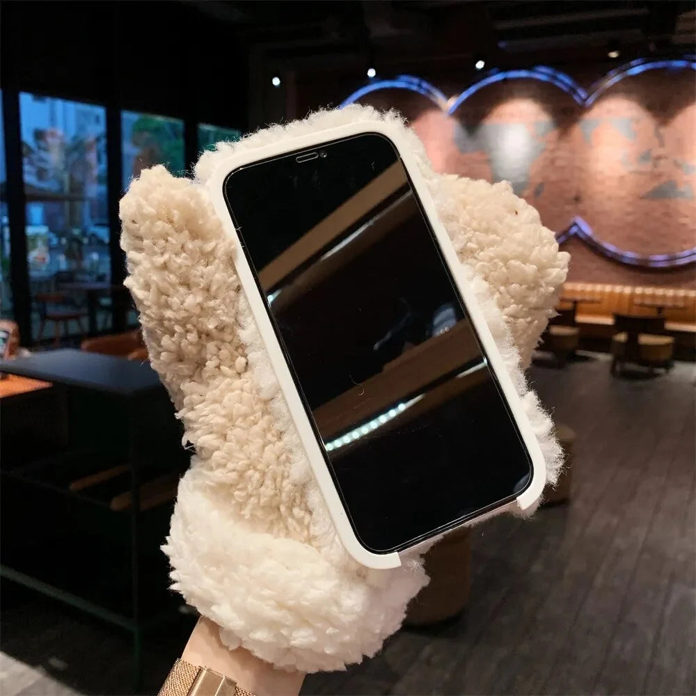 Phone Case Faux Fur Full-Coverage Scratch Protection