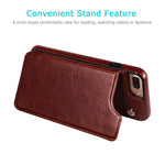 Phone Case Faux Leather 3 Card Slots Multi-Angle Stand