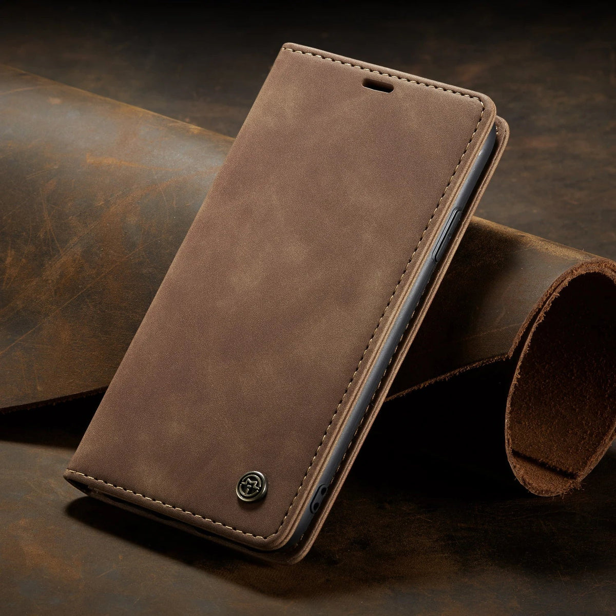 Phone Case Faux Leather Card Holder Foldable Stand