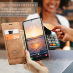 Phone Case Faux Leather Card Holder Foldable Stand