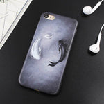 Phone Case Fish Pattern Impact-Resistant Matte Finish
