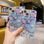 Phone Case Floral Glitter Shock-Absorbing Full Coverage