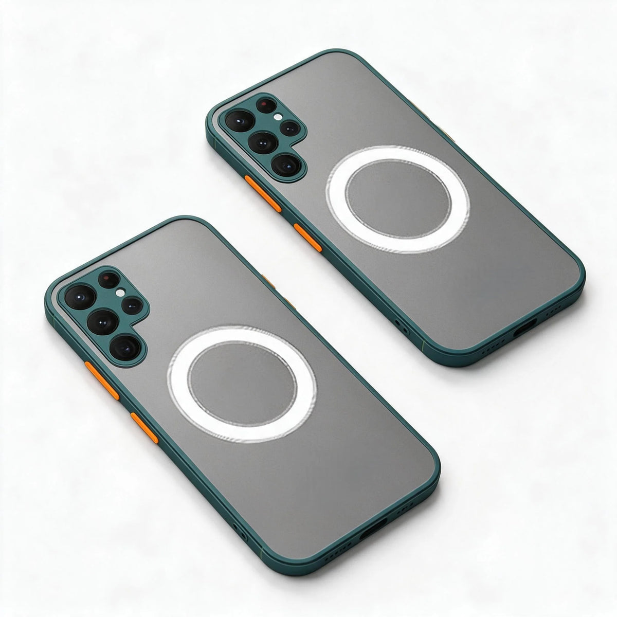 Phone Case Frosted Matte Shock-Absorbing Magnetic Ring