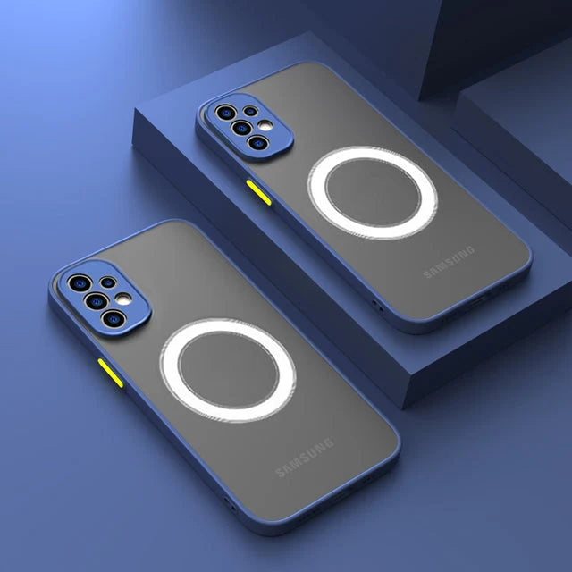 Phone Case Frosted Matte Shock-Absorbing Magnetic Ring