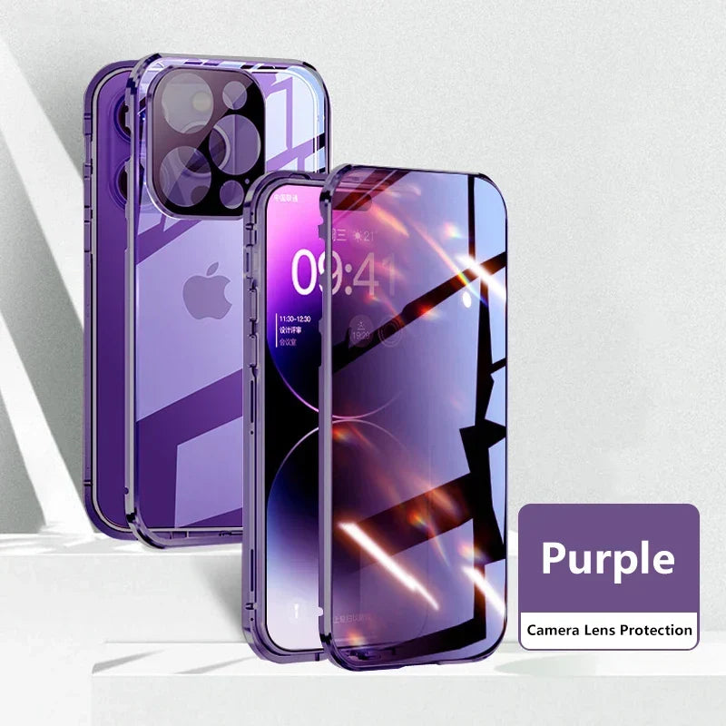 Phone Case Full-Coverage Privacy Screen Magnetic Closure