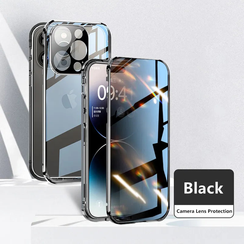 Phone Case Full-Coverage Privacy Screen Magnetic Closure