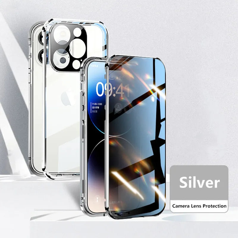 Phone Case Full-Coverage Privacy Screen Magnetic Closure