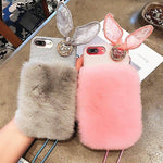 Phone Case Furry Bunny Design Soft Texture For Selected iPhones