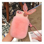 Phone Case Furry Bunny Design Soft Texture For Selected iPhones