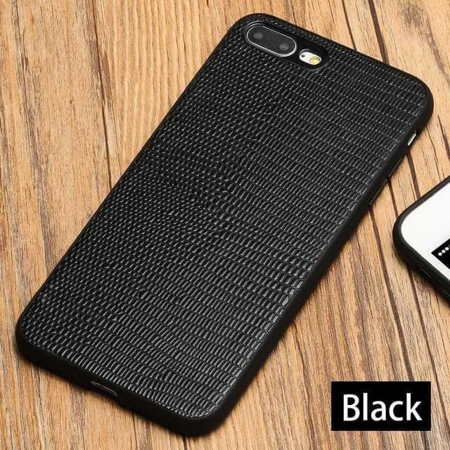 Phone Case Genuine Leather Lizard Texture Shock-Resistant