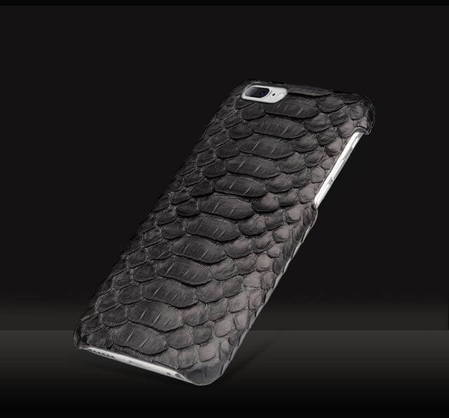 Phone Case Genuine Python Leather Textured Back Cover