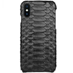 Phone Case Genuine Python Leather Textured Back Cover