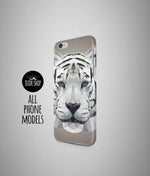 Phone Case Geometric White Tiger Print Slim Protective Design