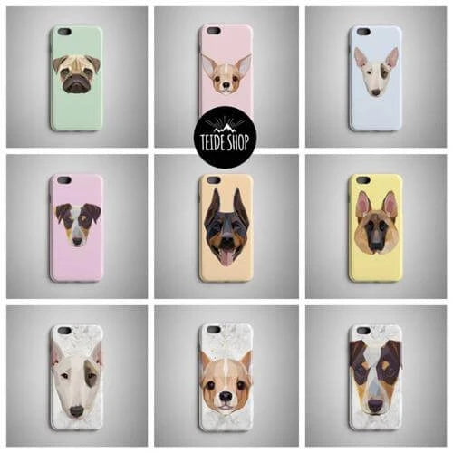 Phone Case Geometric White Tiger Print Slim Protective Design