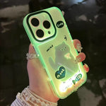 Phone Case Glow-in-the-Dark Shock-Absorbing Cat Design