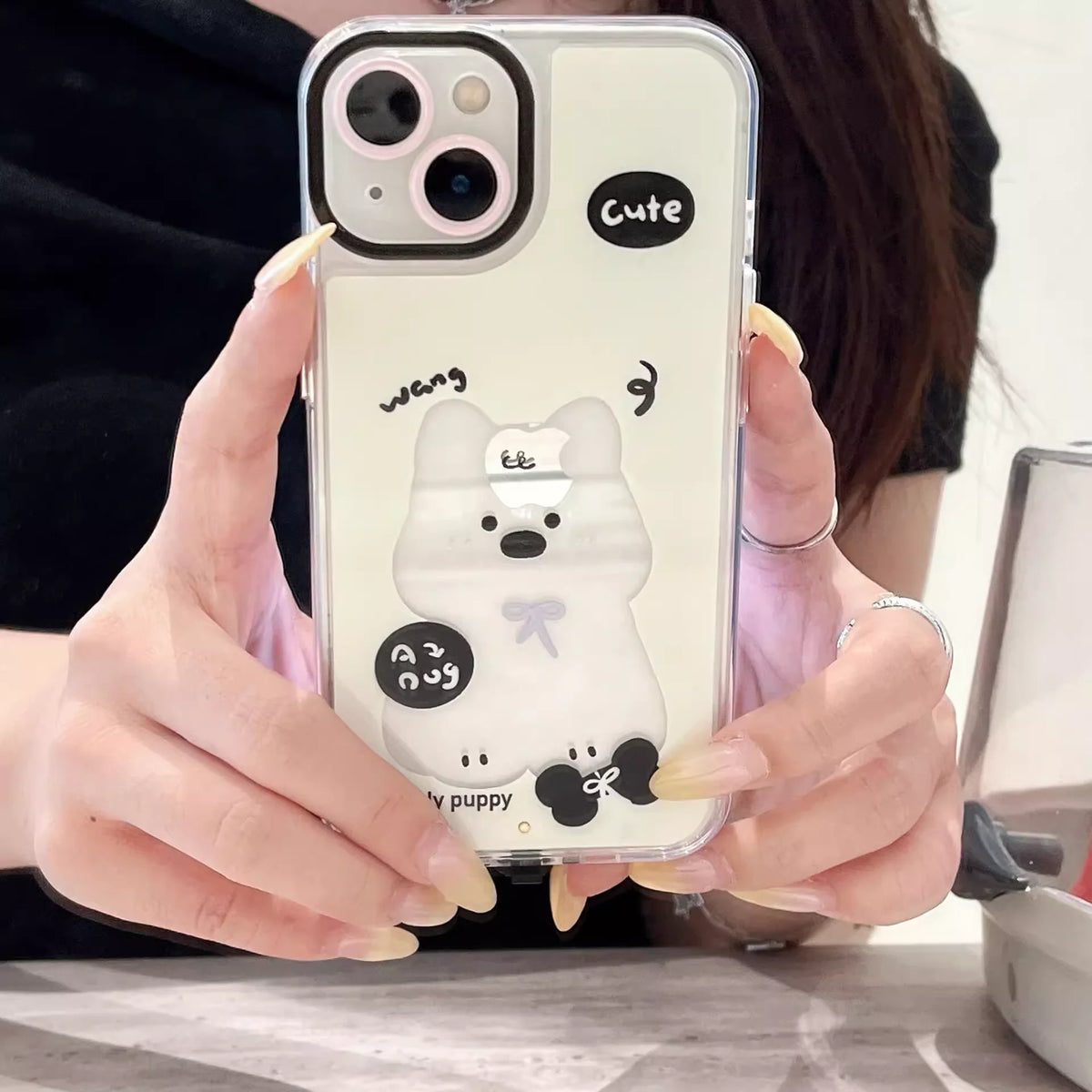 Phone Case Glow-in-the-Dark Shock-Absorbing Cat Design