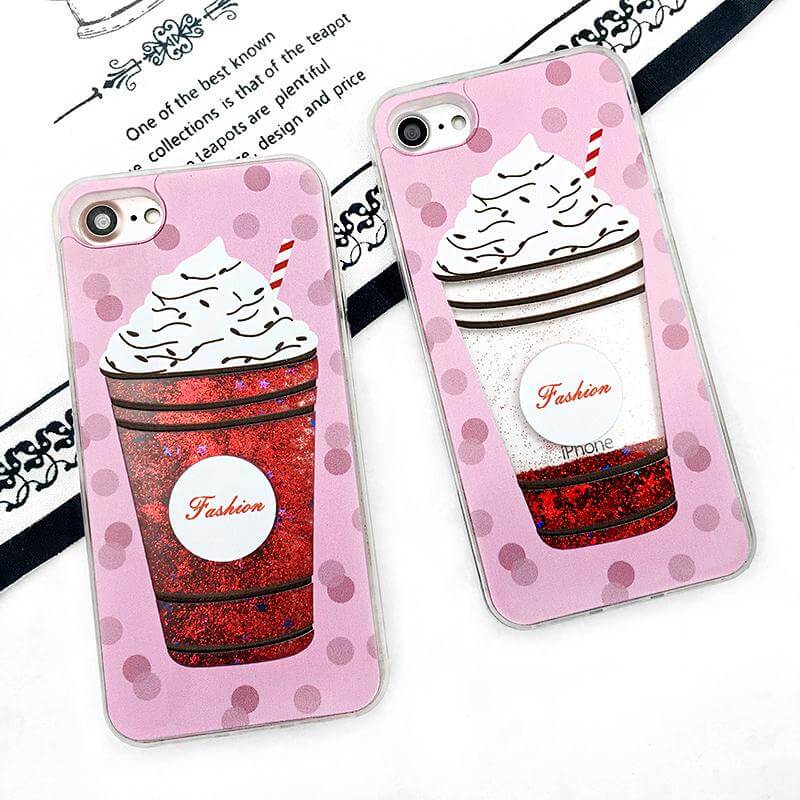 Phone Case Ice Cream Bottle Design Bling Detail