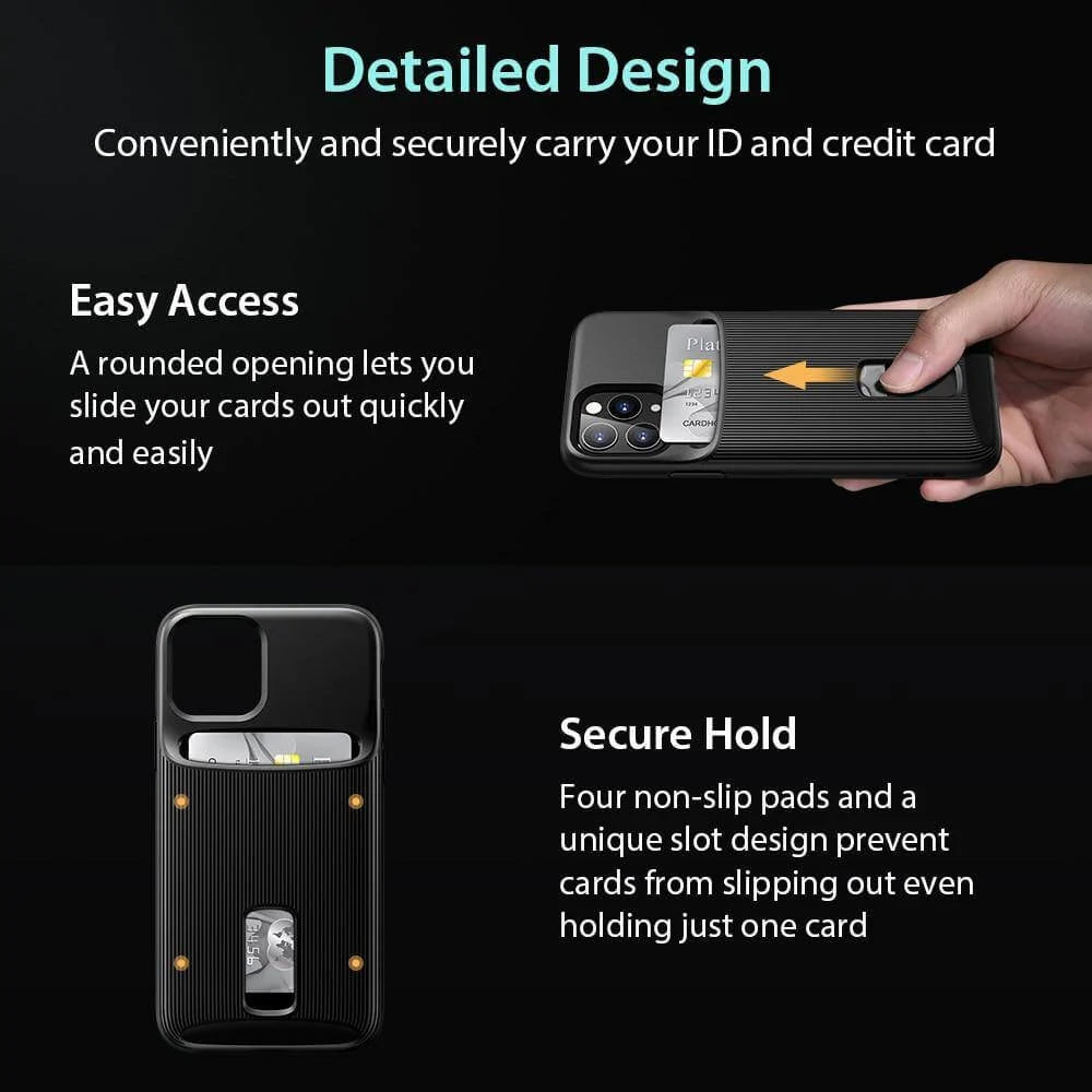 Phone Case Leather Card Pocket Shock-Resistant Protection