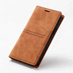 Phone Case Leather Magnetic Card Slots Foldable Stand