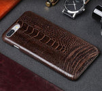 Phone Case Leather Ostrich-Pattern Design Multiple Color Options