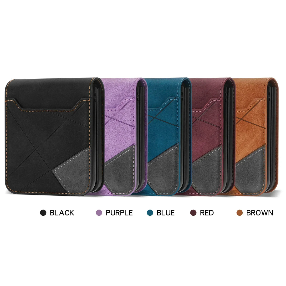 Phone Case Leather Wallet Magnetic Flap & Card Slots