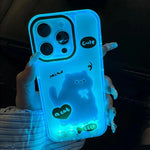 Phone Case Light-Up Puppy Design Glitter Non-Slip Grip