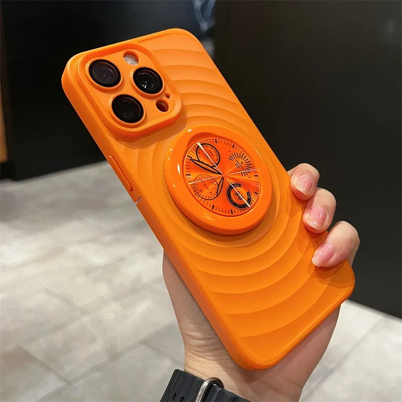 Phone Case MagSafe-Compatible Folding Stand Non-Slip Ripple Finish